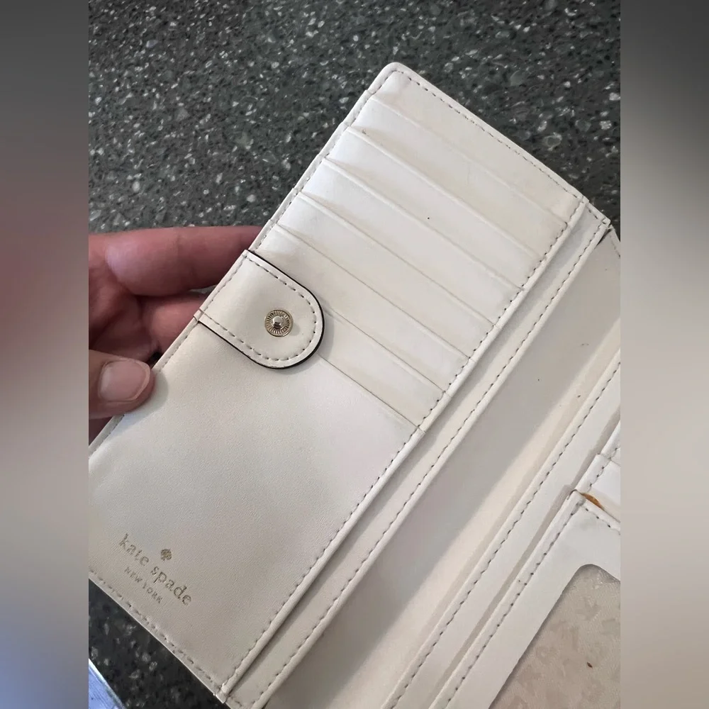 Kate Spade Madison Large Slim Wallet Leather Bifold Wallet in 